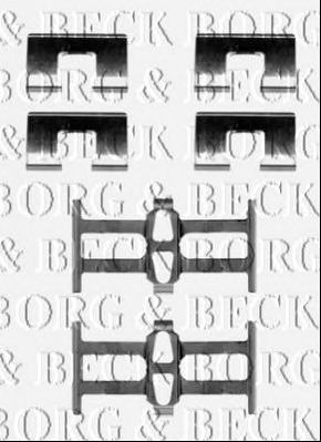 BORG & BECK bbk1490 -  Комплектующие, колодки дискового тормоза